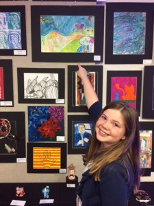 Em at art show