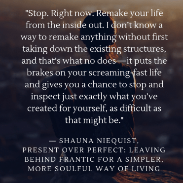 May 20, 201854 THOUGHT-PROVOKING QUOTES FROM PRESENT OVER PERFECT BY SHAUNA NIEQUISTEver working woman should read Present over Perfect.Here are the quotes i like_“Stop. Right now. Rem